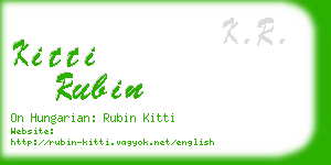 kitti rubin business card